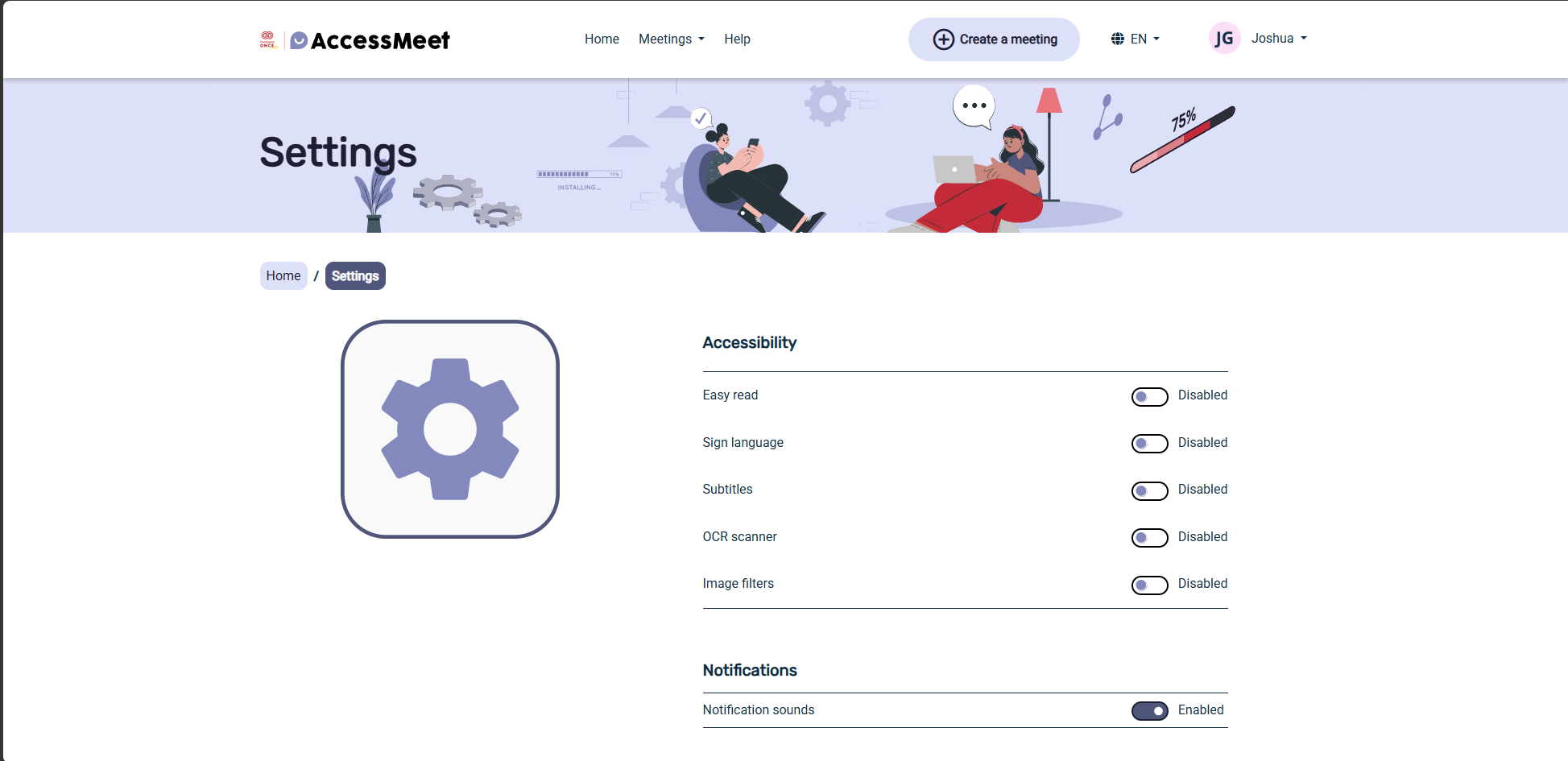 Configuración de opciones de la reunión