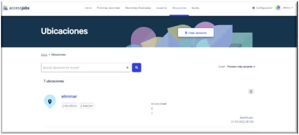 Lista de ubicaciones